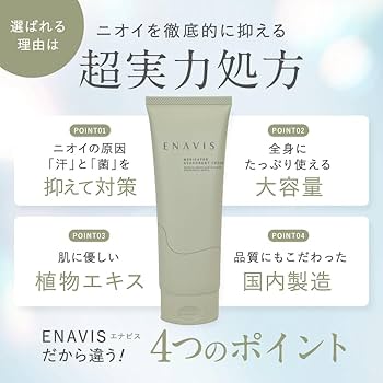 Amazon.co.jp: エナビス ワキガ デオドラント わきがクリーム 最強 制