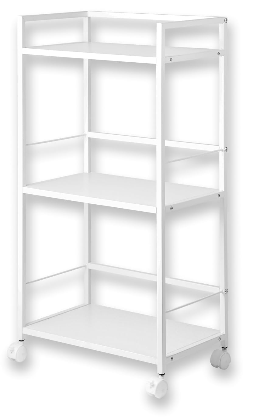 Amazon | ワゴン キャスター付き 3段 ホワイト DWG03W アスカ デスク