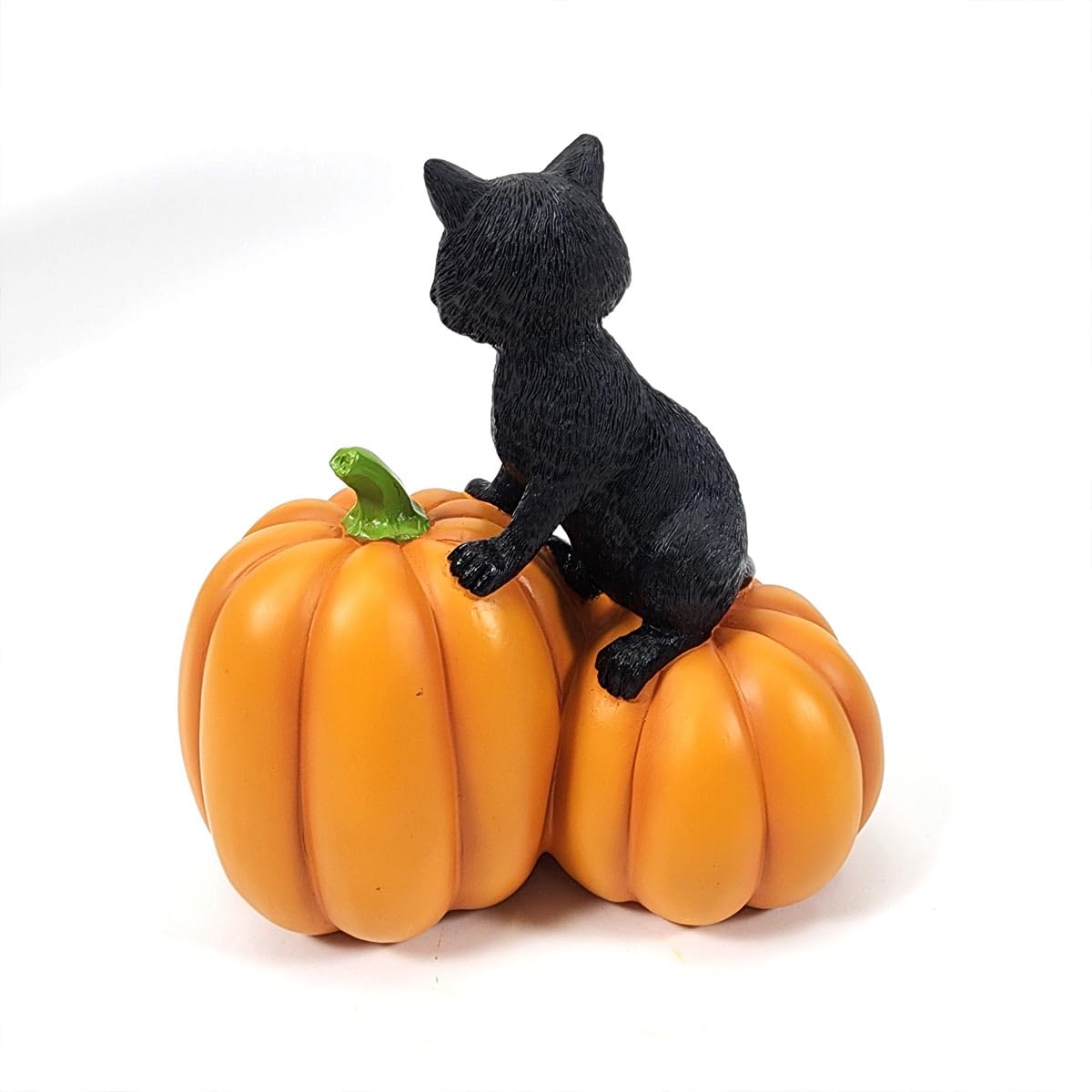 Amazon | ダブルパンプキン黒ネコオブジェ 高さ20cm 1個 【 ハロウィン