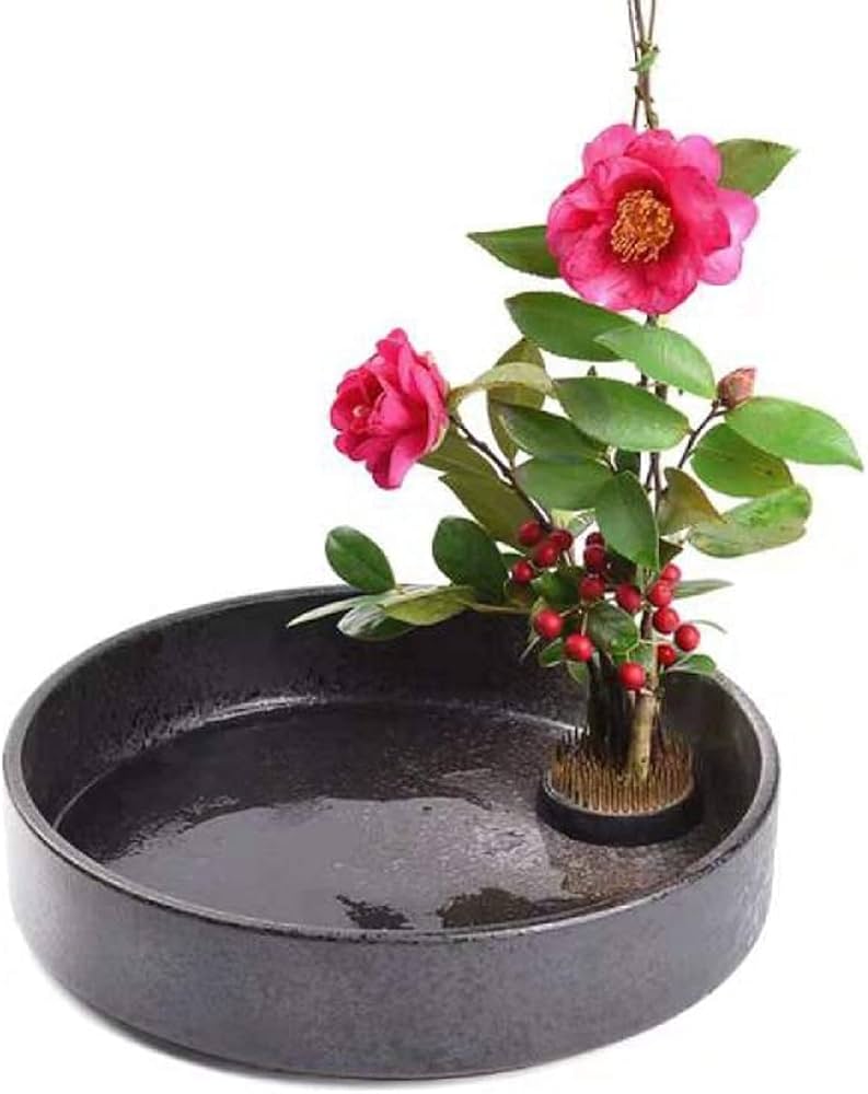 Amazon.co.jp: KAROYD 花器 生け花 水盤 生け花用の花器 花瓶 陶器花器