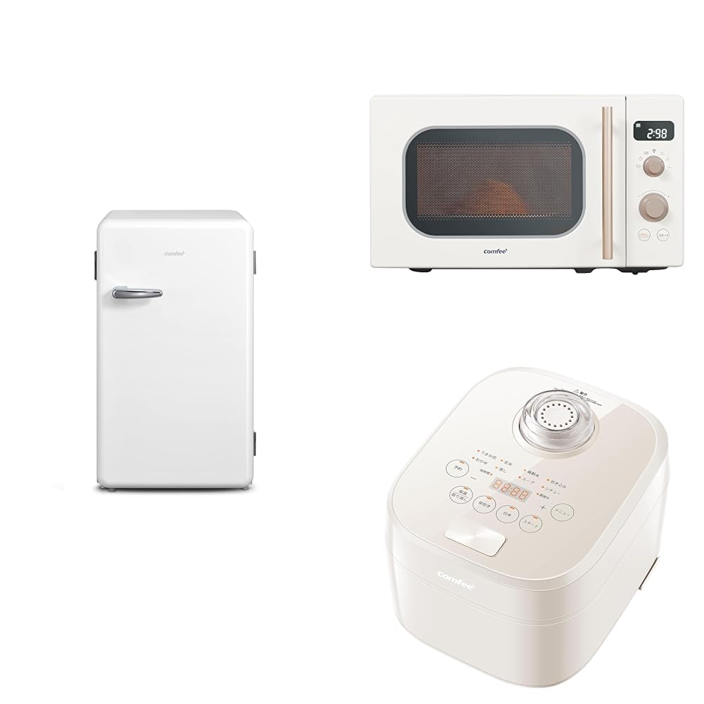 Amazon.co.jp: 【家電セット 3点】 コンフィー(COMFEE') 冷蔵庫レトロ