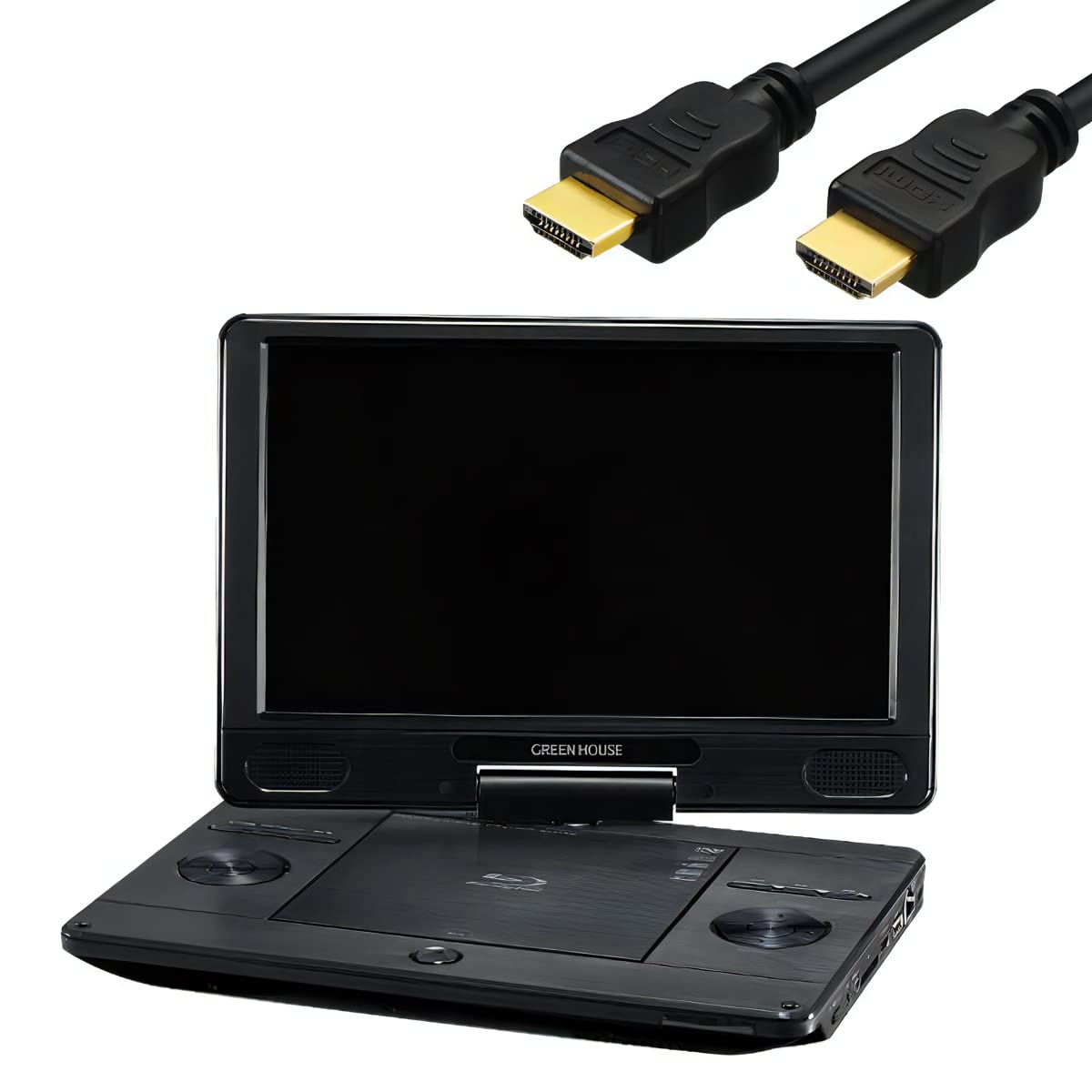 Amazon | ［セット］ グリーンハウス ポータブル ブルーレイプレーヤー