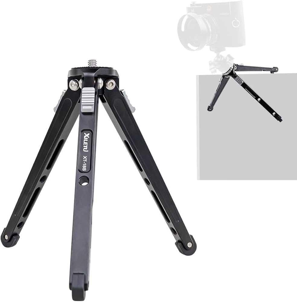 Amazon | XILETU ミニ三​​脚金属製スマートフォン三脚コールドシュー