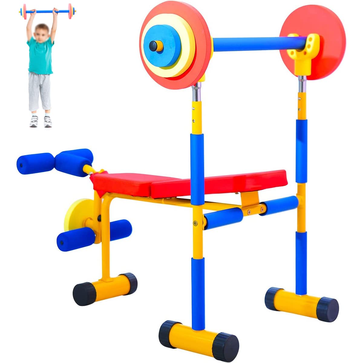 Amazon.co.jp: 子供用エクササイズ器具 おもちゃのベンチとレッグ