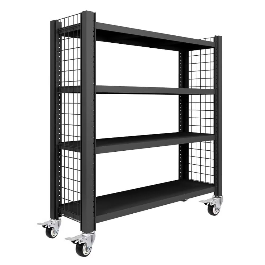 Amazon｜Jiza スチールラック 倉庫収納 業務用メタルラック 棚 4段 耐