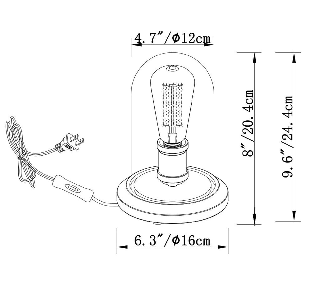Amazon.co.jp: Surpars House ヴィンテージデスクランプ ガラス