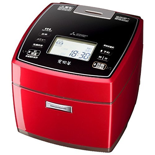 Amazon | 三菱電機 IHジャー炊飯器 備長炭炭炊釜 5.5合炊き ルビー
