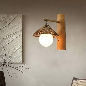 Amazon.co.jp : KY LEE 木製 天然素材 ブラケットライト 壁掛け照明