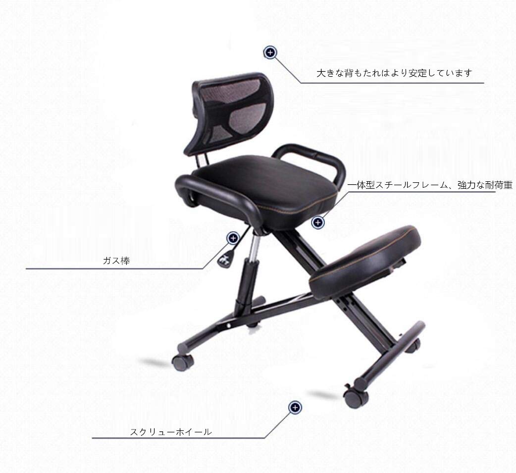 Amazon.co.jp: バランスチェア ガス圧昇降 背もたれ付 腰痛対策 大人用