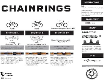 Amazon | ウルフトゥース(Wolf Tooth) 110 BCD Chainring For Shimano