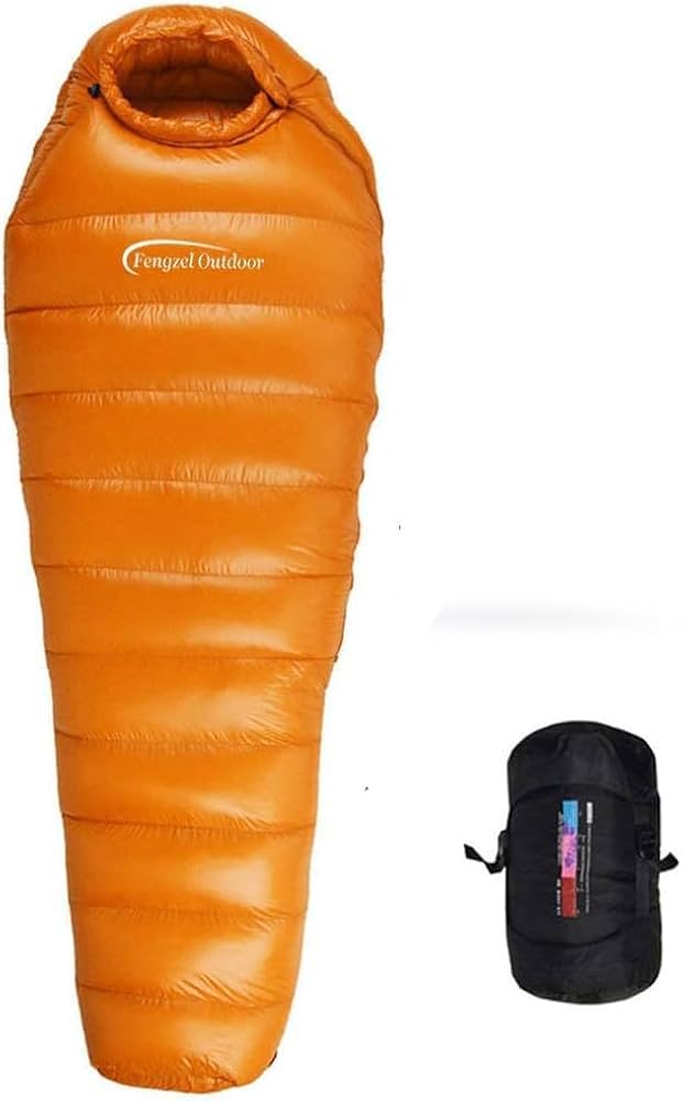 Amazon.co.jp: Fengzel Outdoor マミー型 寝袋 ダウン90% 400-2500g
