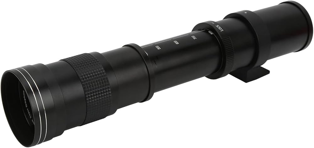 Amazon | F8.3‑16超望遠レンズ、コンパクト形状手動ズームレンズEF
