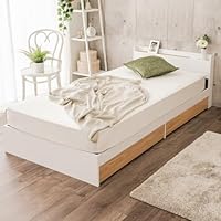 Amazon｜NEO CRASY 収納ベッド セミダブル ナチュラル 宮付き