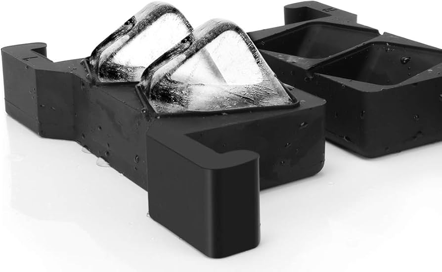 Amazon | Ticent 大型クリアアイスキューブトレイ クリスタルクリア