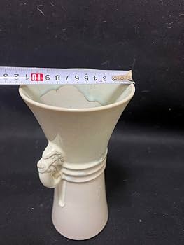 Amazon.co.jp: 赤膚焼尊式他花器花瓶 尾西楽斎造 大和圓照寺 華道山村