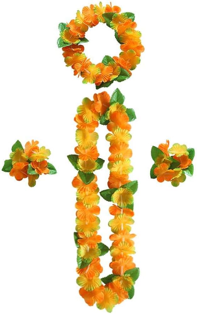 Amazon.co.jp: YONIK レイ ハワイアンレイ フラダンス ハワイ花輪 花冠