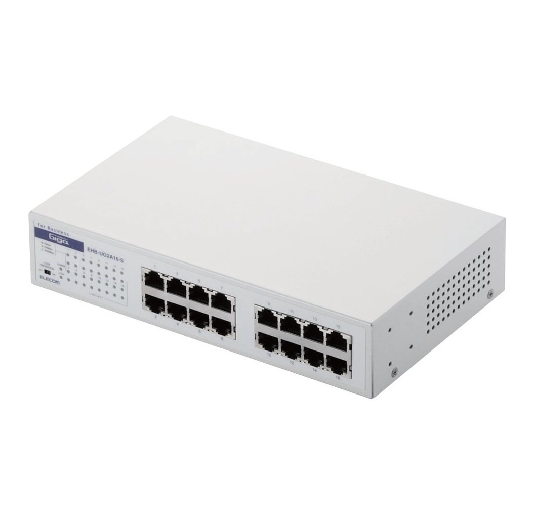 Amazon | エレコム スイッチングハブ ギガビット 16ポート 耐熱50度