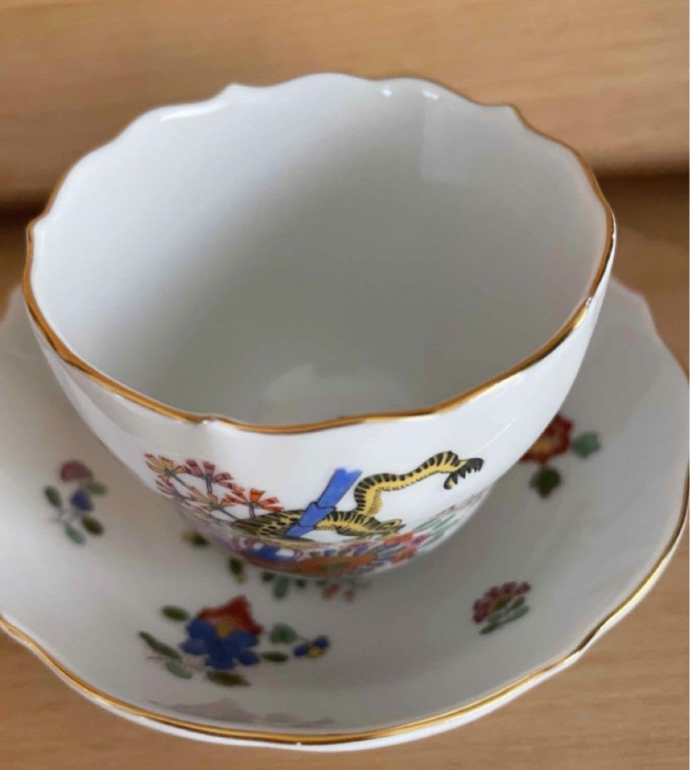 Amazon | MEISSEN マイセン 柿右衛門 虎とインドの花 デミタス カップ