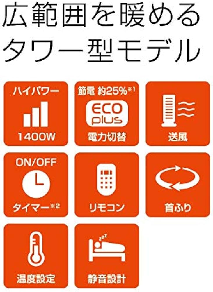 Amazon | デロンギ(DeLonghi) セラミック タワー ファンヒーター 首