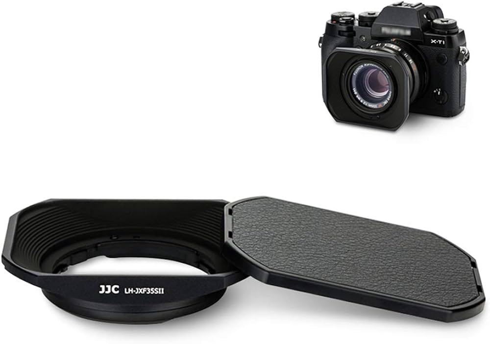 Amazon | JJC メタル 正方形 レンズフード + フードキャップ 富士