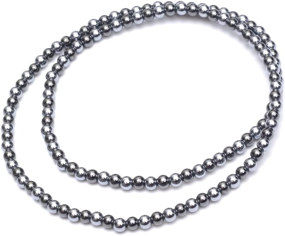 Amazon.co.jp: テラヘルツ鉱石 ゴム ネックレス 磁気ヘマタイト 健康