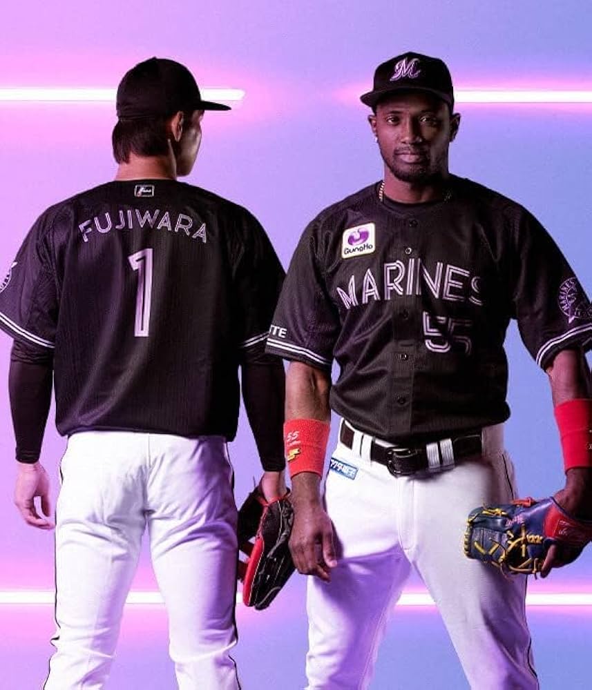 Amazon | 千葉ロッテ マリーンズ ユニフォーム 2022 ブラックサマー