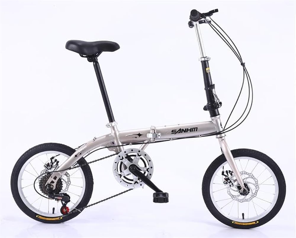 Amazon | Ameckeシティバイク、大人用折りたたみ自転車、16インチ