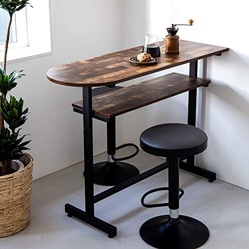 Amazon｜ヴィンテージ風カウンターテーブル 幅120cm バーテーブル 男前