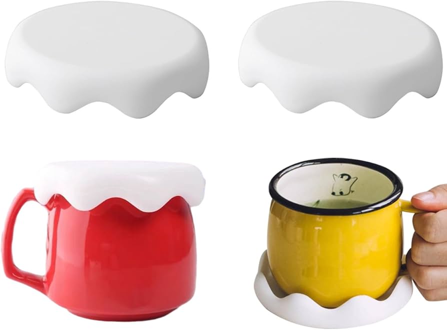 Amazon｜aninako マグカップ カップカバー 2個 シリコン 蓋 耐冷 耐熱