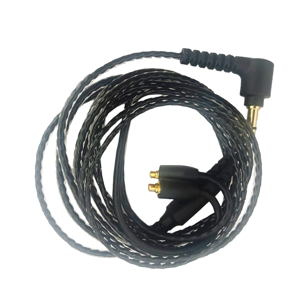 Amazon | リケーブルMMCX端子-3.5mmステレオミニ端子/ブラック1.32m