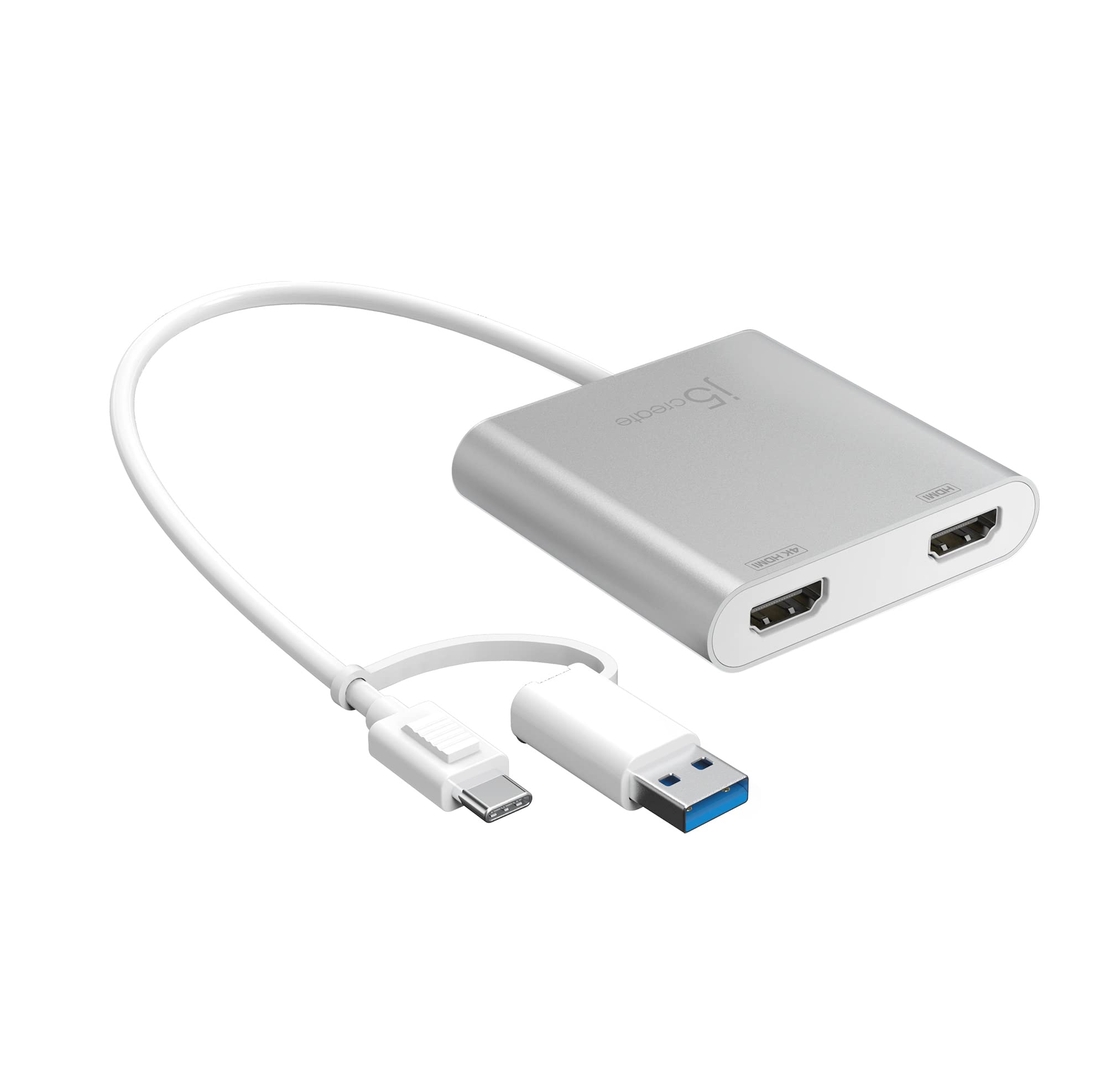 Amazon.com: j5create USB-C to Dual HDMI Multi-Monitor Adapter with