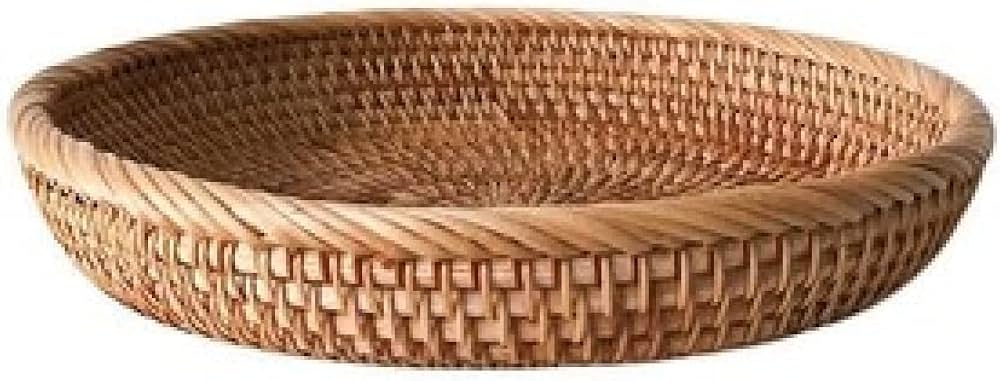 Amazon.co.jp: RIUKIU 天然籐の蔓かご 手作り籐の蔓編みかご 果物の