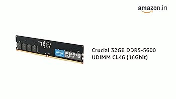 Amazon.in: Buy Crucial RAM 32GB DDR5 5600MT/s (or 5200MT/s or