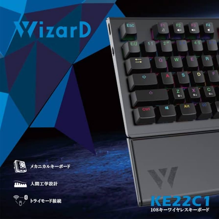 Amazon.co.jp: 【WizarD】 RGBライト搭載108キー ゲーミングキーボード