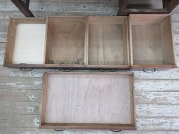 Amazon.co.jp: 古い楢材の5杯引き出し片袖机K773アンティーク家具