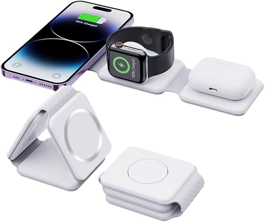 Amazon.co.jp: ワイヤレス充電器 3in1 充電器 3台同時充電 15W 急速
