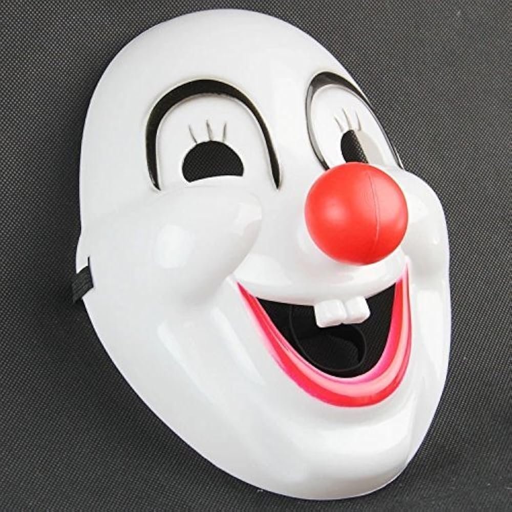 Amazon.co.jp: 白黒 ピエロ 道化 【お面付き】セット 【特製