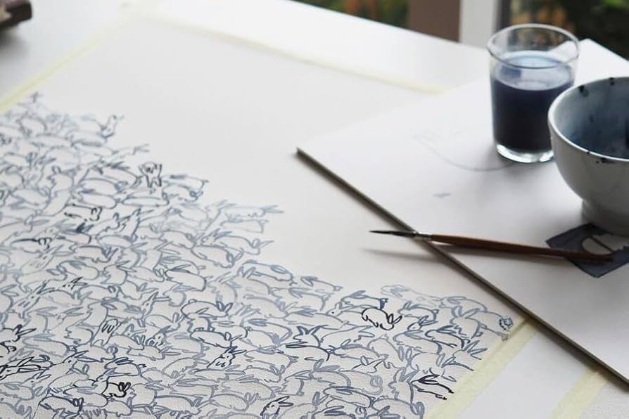 Amazon.co.jp: silke bonde ポスター/アートプリント 50×70cm Rabbit