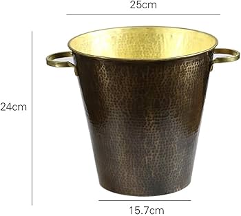 Amazon | アイスペール ワインクーラー ポータブル 真鍮のアイスペール