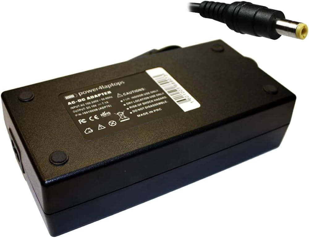 Power4Laptops Desktop PC Power Supply AC Adapter Compatible with