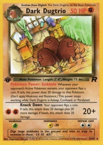 Pokemon - Dark Dugtrio (23) - Team Rocket - 1st Edition : Amazon