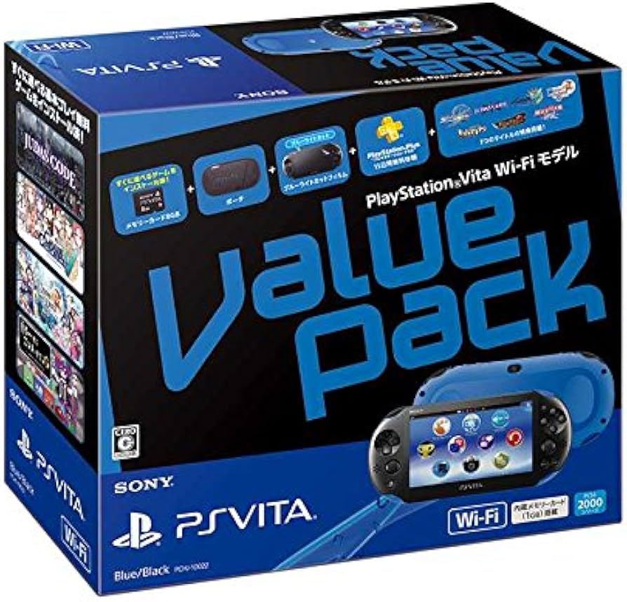 Amazon.com: PlayStation Vita Value Pack Wi-Fi Blue/Black : Video Games