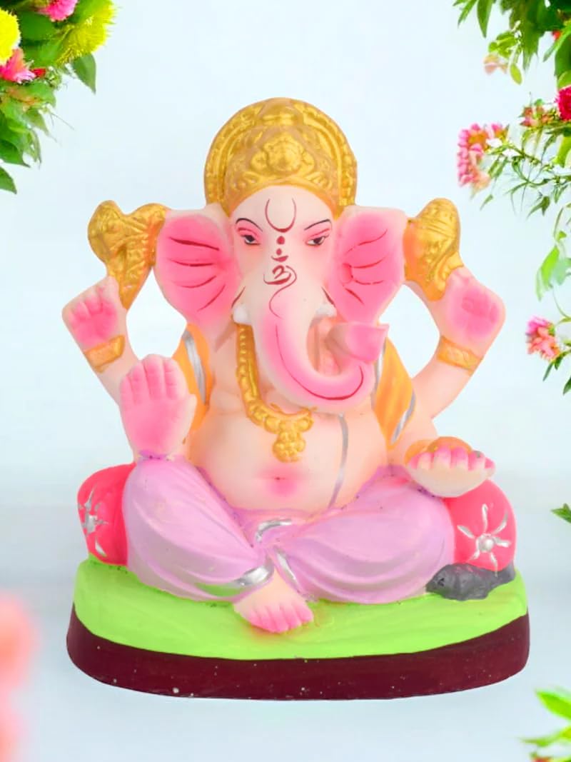 Amazon.com: SATVIK 6 INCH 100% Eco Friendly Ganesha Idol/Eco