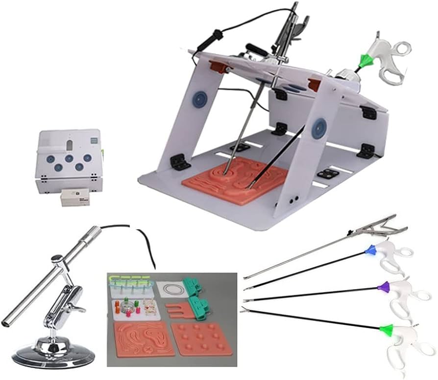 Amazon.co.jp: 腹腔鏡鉗子， 医学生腹腔鏡手術訓練用手術セット 腹腔鏡