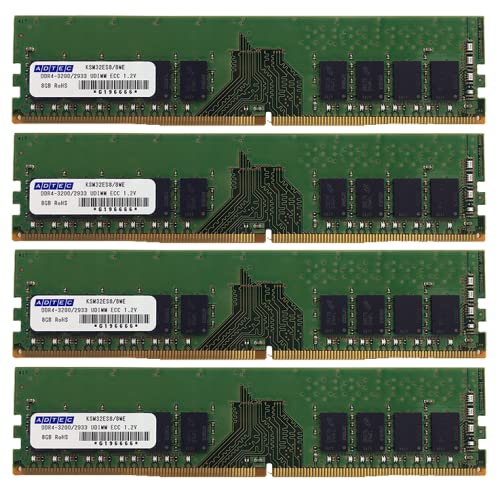 Amazon | アドテック ADS2133D-E8GSB4 DDR4-2133 UDIMM ECC 8GB×4枚