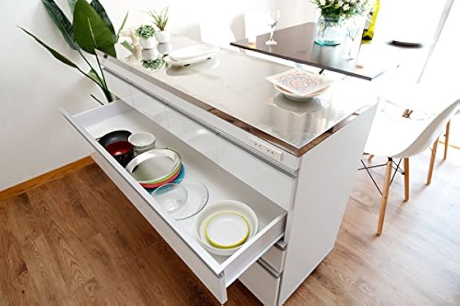 Amazon｜CooLith ステンレス天板 頑丈キッチンカウンター 幅90cm