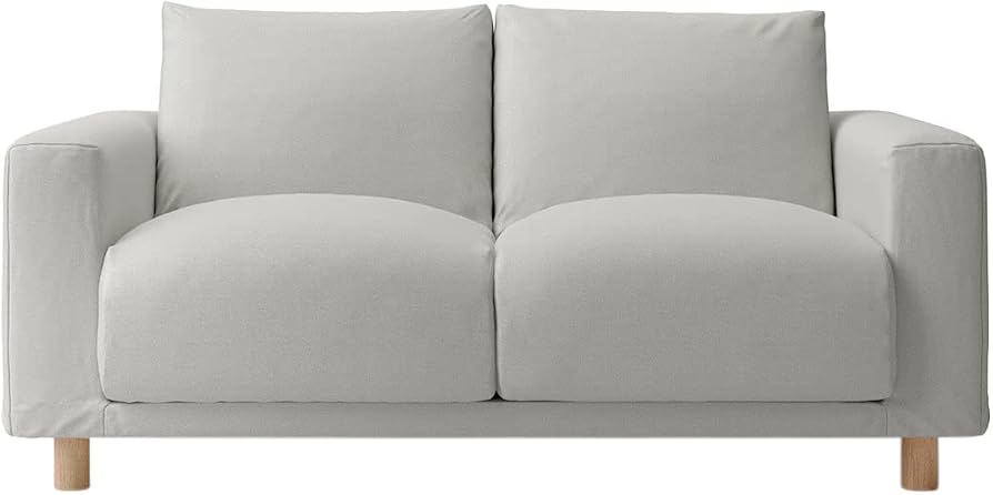 Amazon｜無印良品 カバー 杢ライトグレー 綿帆布 ソファ本体 2シーター