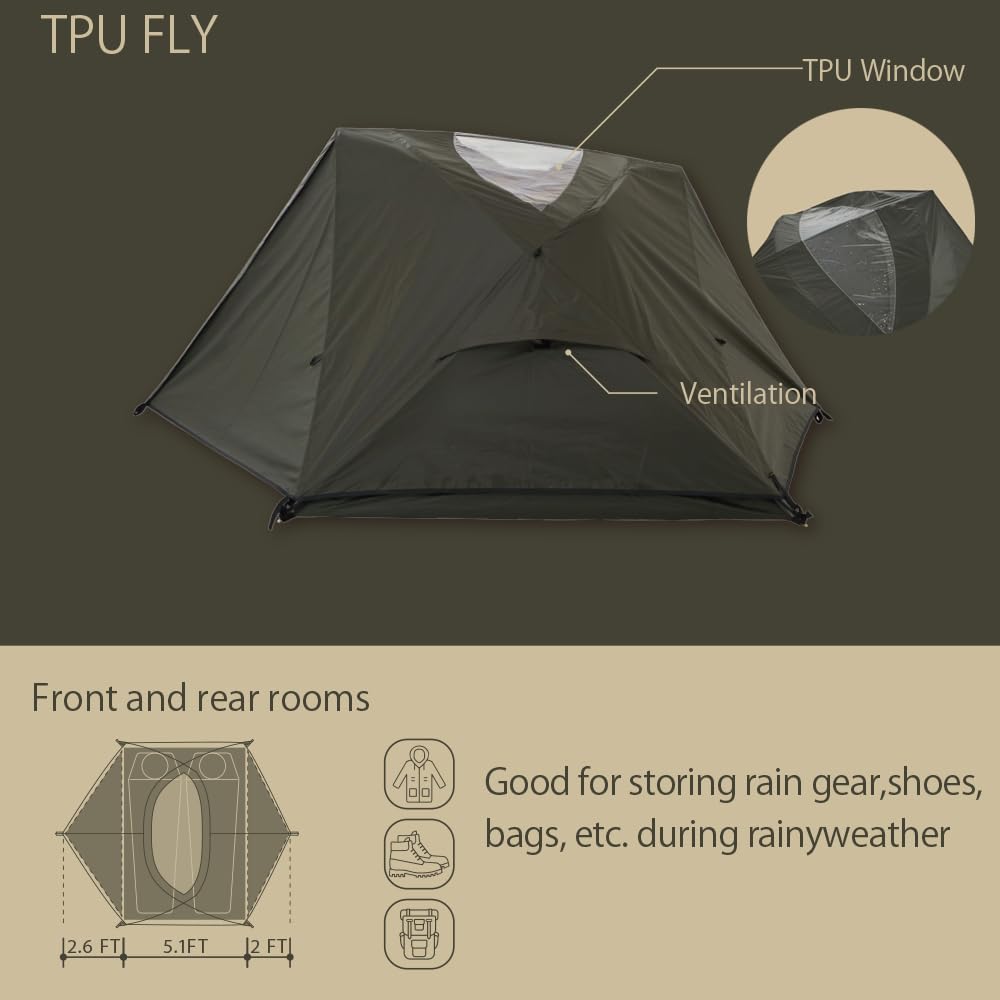 Amazon.co.jp: CAMVIL GODONG 2人用 キャンバス キャンプテント フル