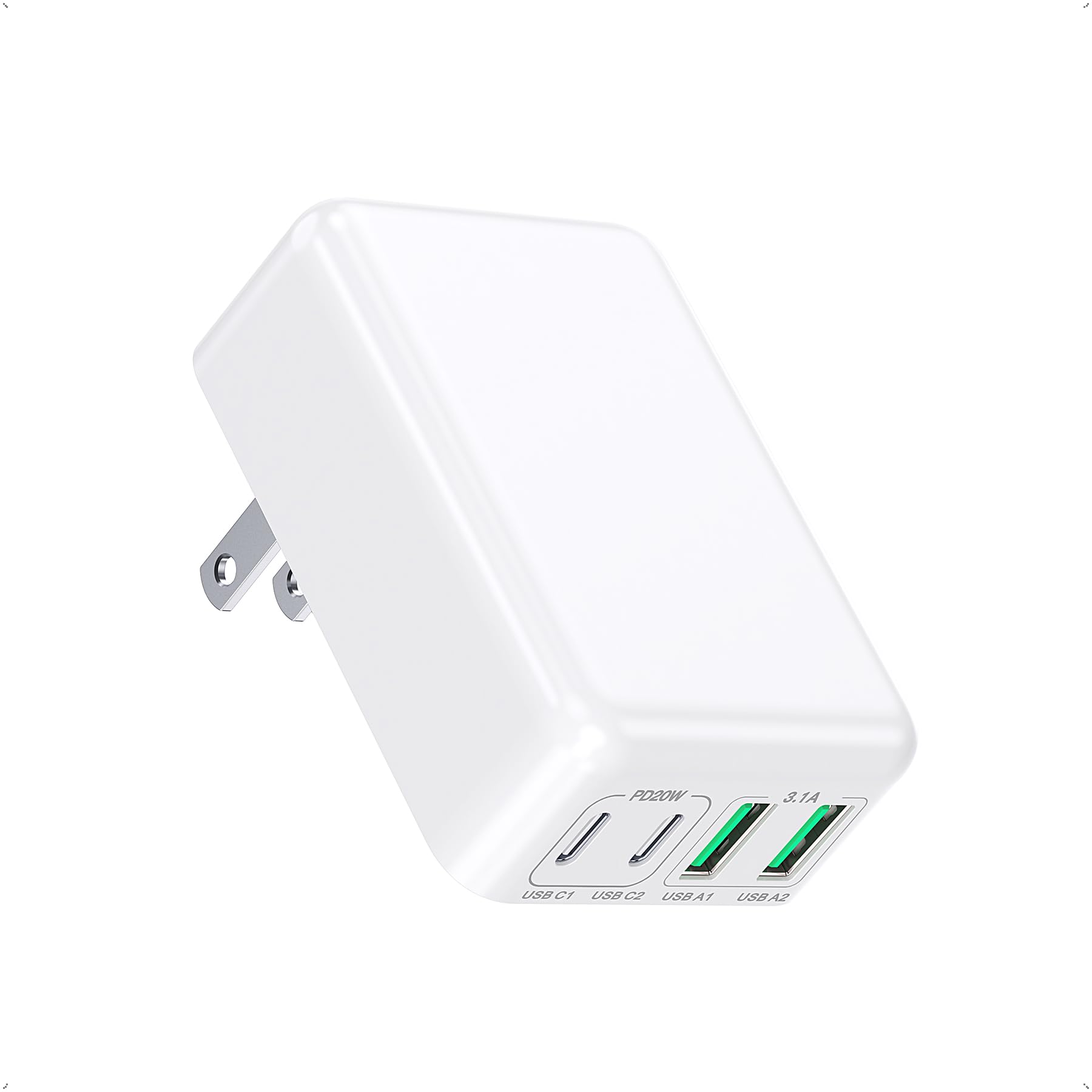 Amazon | 合計40w PD 急速充電器 USB コンセント折りたたみ式 20W 3.0A