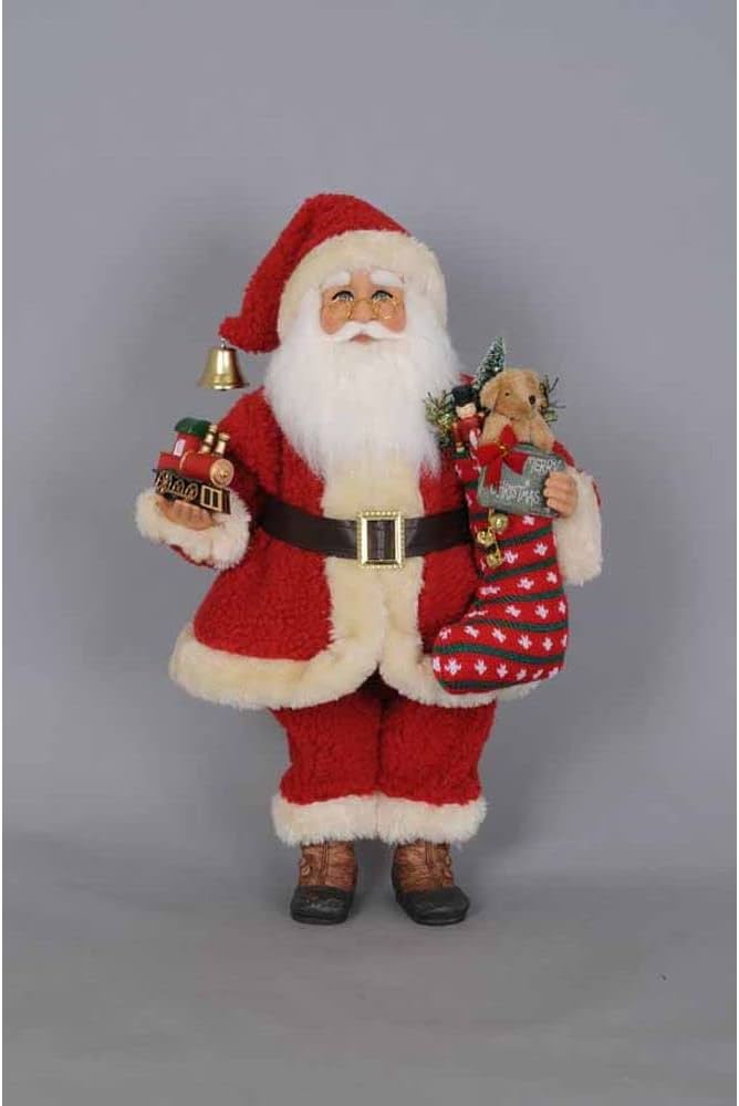 Amazon.com: Karen Didion Originals Train Santa Figurine, 17 Inches